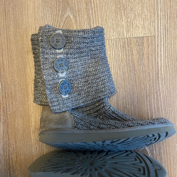 Grey Sweater Ugg Boots - Picture 5 of 6
